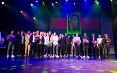 Chiel Smit, Nova Marring, ACV 1, Sabine Spreen, Leon Frederiks en Stichting Duo Fietsen winnaars Sportgala Drenthe2023